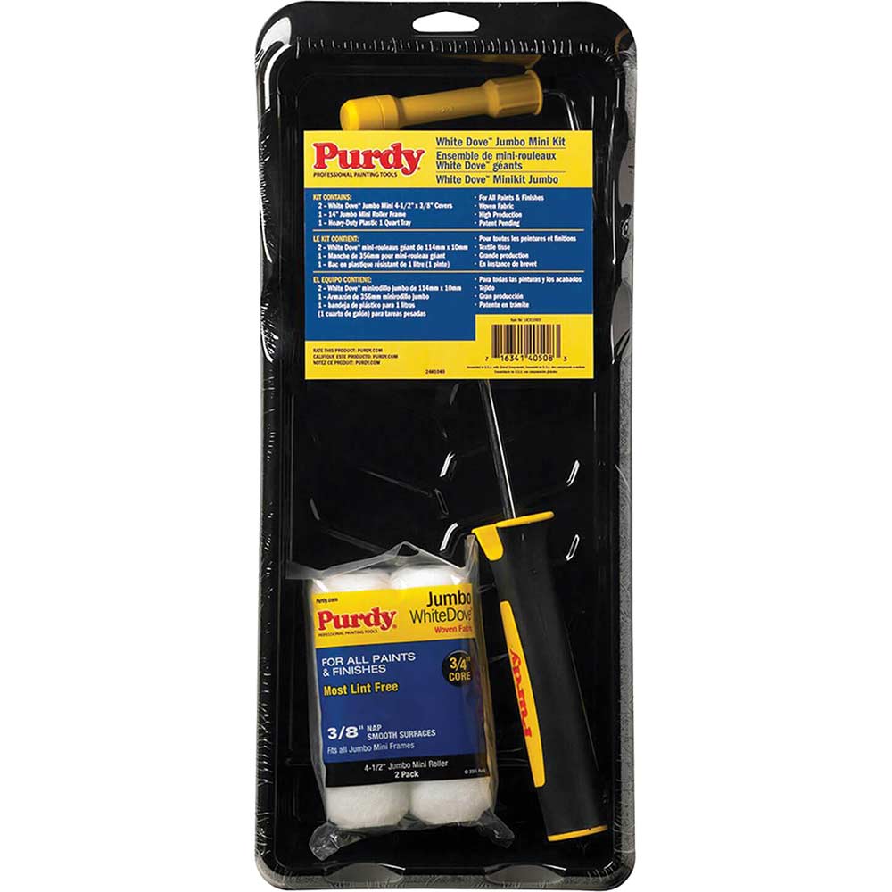 Image of Purdy White Dove Jumbo Mini 114mm Paint Roller Kit