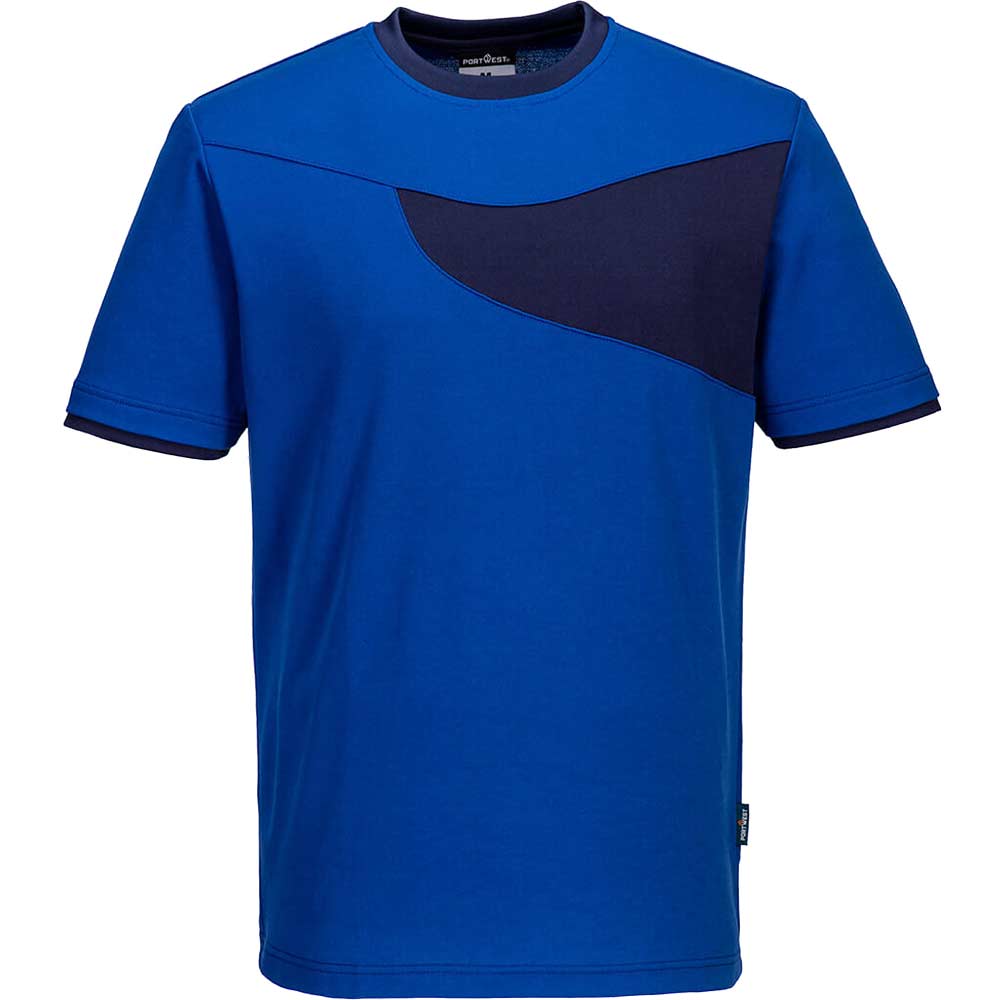 Portwest PW2 Mens Cotton Comfort T Shirt Royal Blue / Navy M