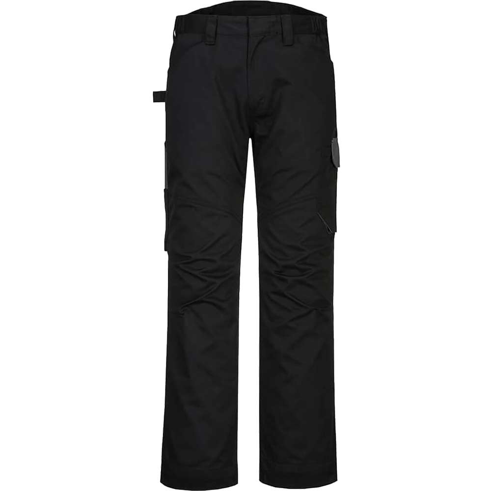 Portwest PW2 Service Work Trousers Black / Zoom Grey 44" 31