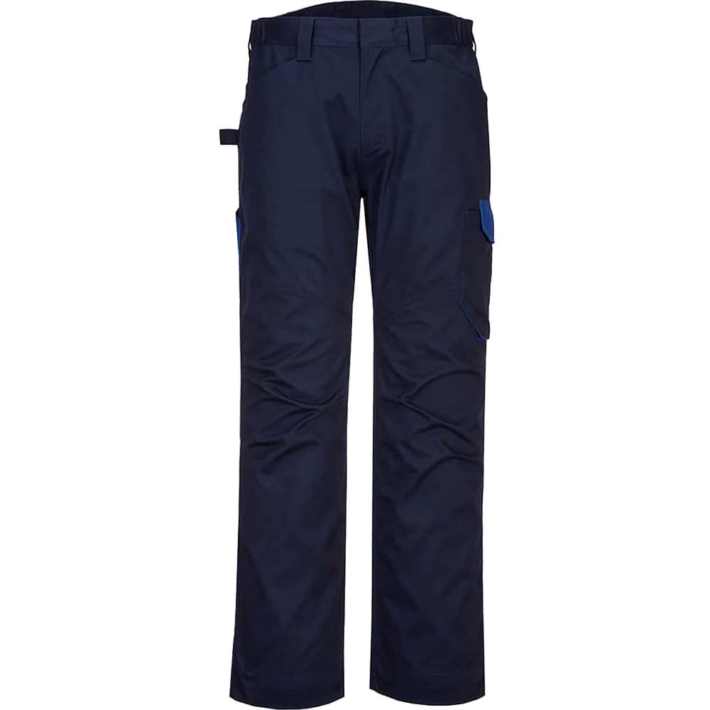 Portwest PW2 Service Work Trousers Navy / Royal Blue 36" 31