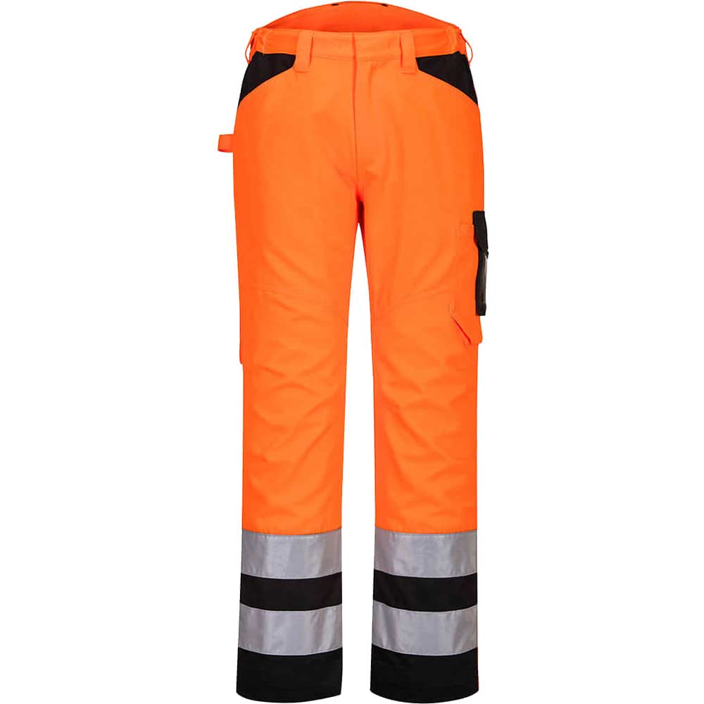 Portwest PW2 Hi Vis Service Trousers Orange / Black 38" 31