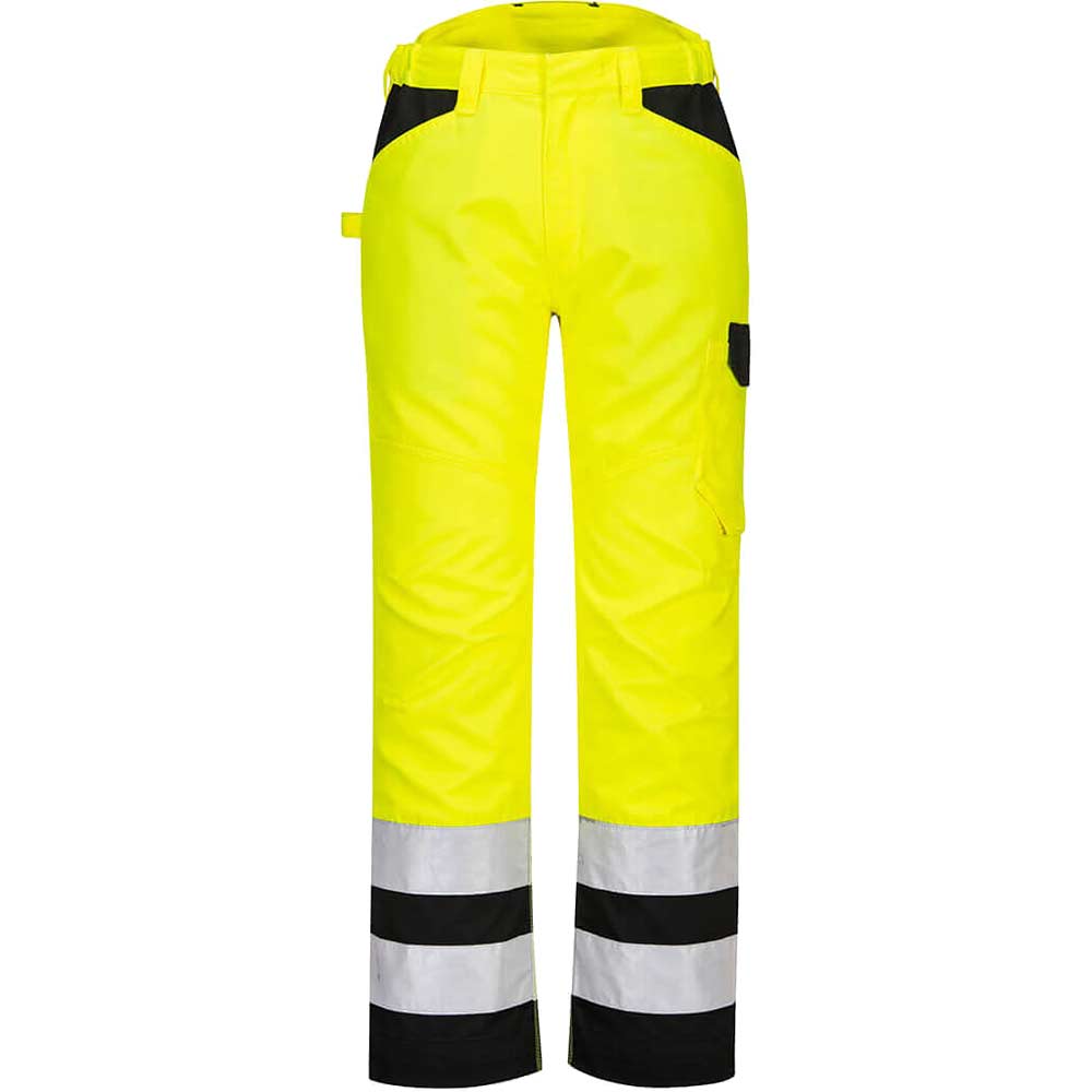 Portwest PW2 Hi Vis Service Trousers Yellow / Black 44" 31