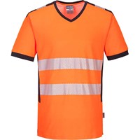 Portwest PW3 Hi Vis V Neck Mesh Insert Short Sleeve T Shirt