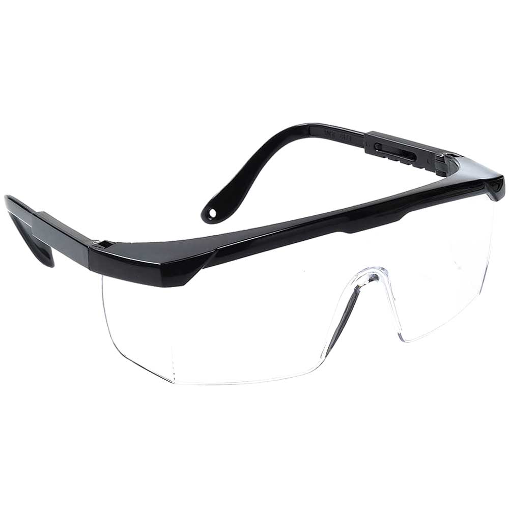 Portwest Classic Safety Glasses Black Clear