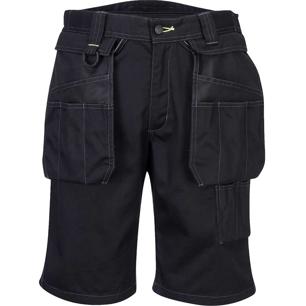 Image of Portwest PW3 Mens Holster Work Shorts Black 42"