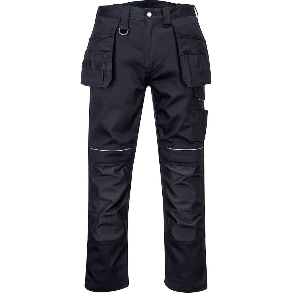Portwest PW34 Hi Vis Work Trousers Black 38" 31