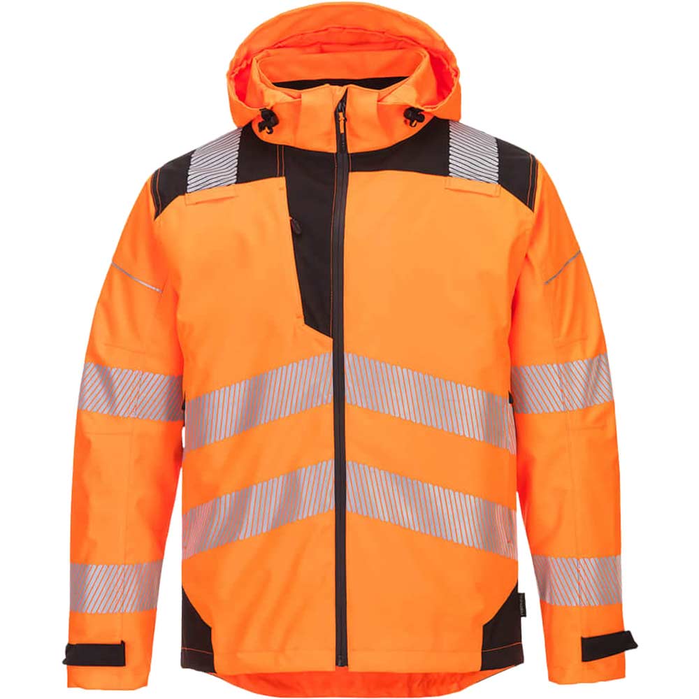 Portwest PW36 Extreme Rain Jacket Orange / Black 2XL