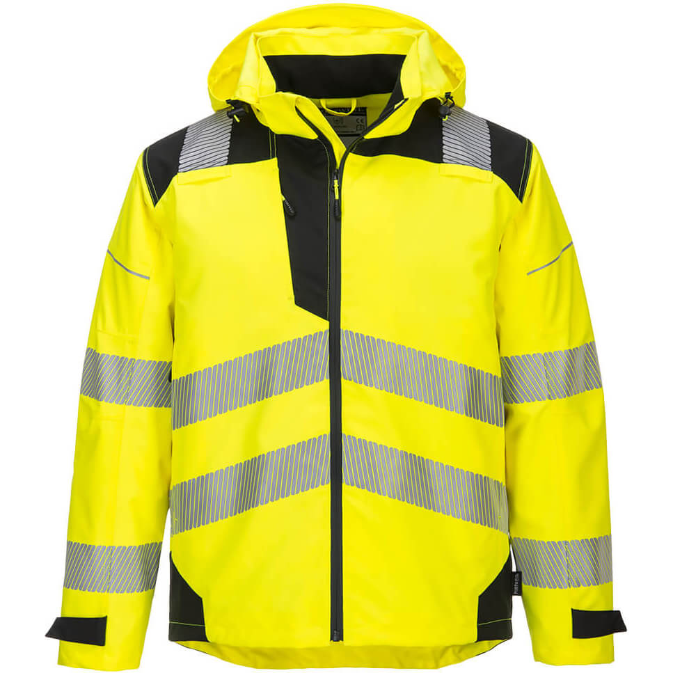 Image of Portwest PW36 Extreme Rain Jacket Yellow / Black 4XL