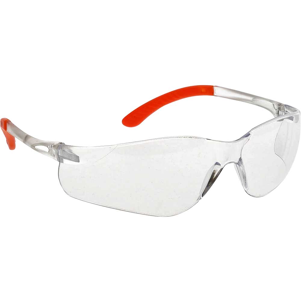 Portwest Pan View Safety Glasses Orange Clear