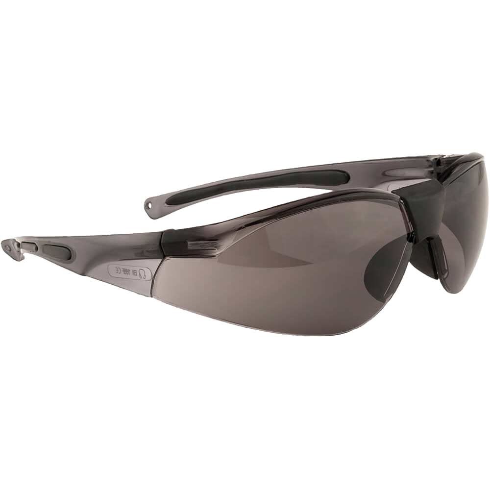 Portwest Extra Wrap Around Safety Glasses Black Smoke