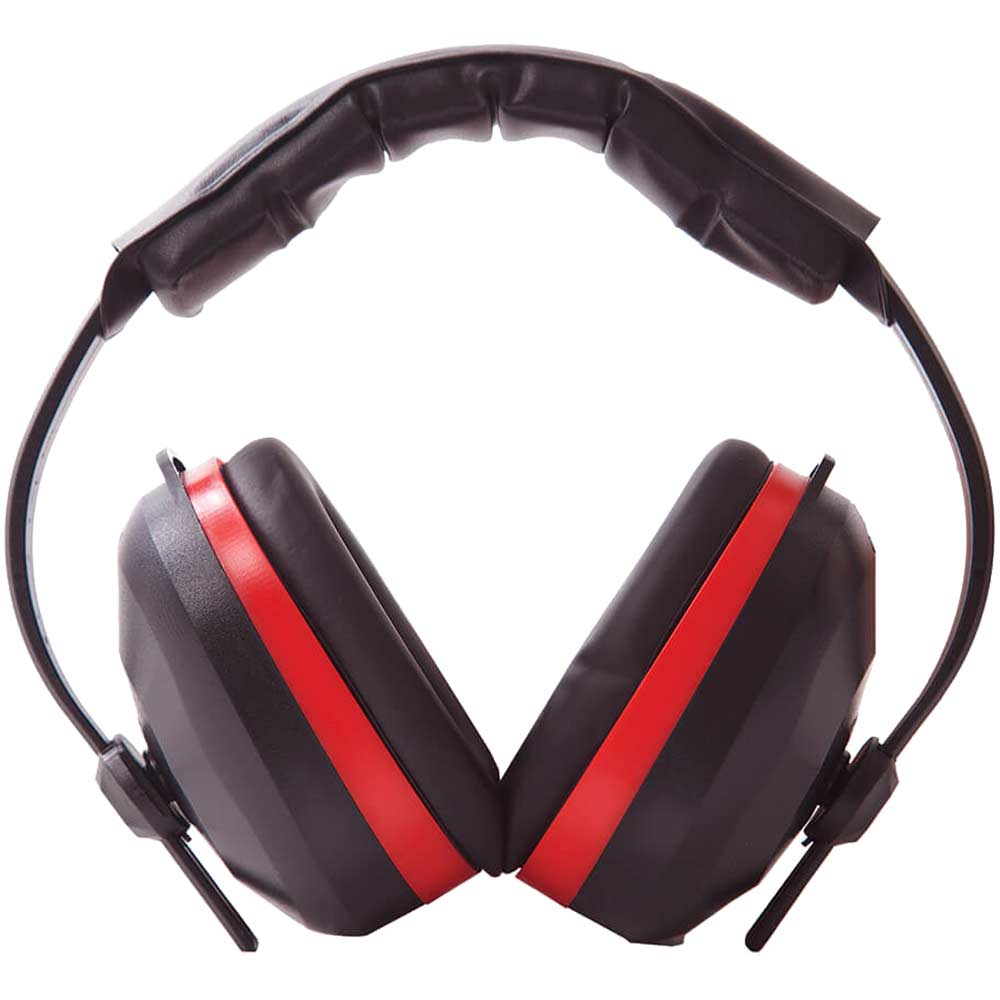 Portwest Comfort Padded Ear Defenders Black / Red