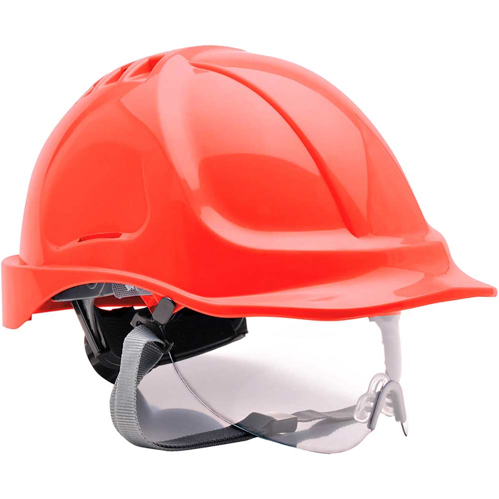 Portwest Endurance Safety Helmet and Visor Red