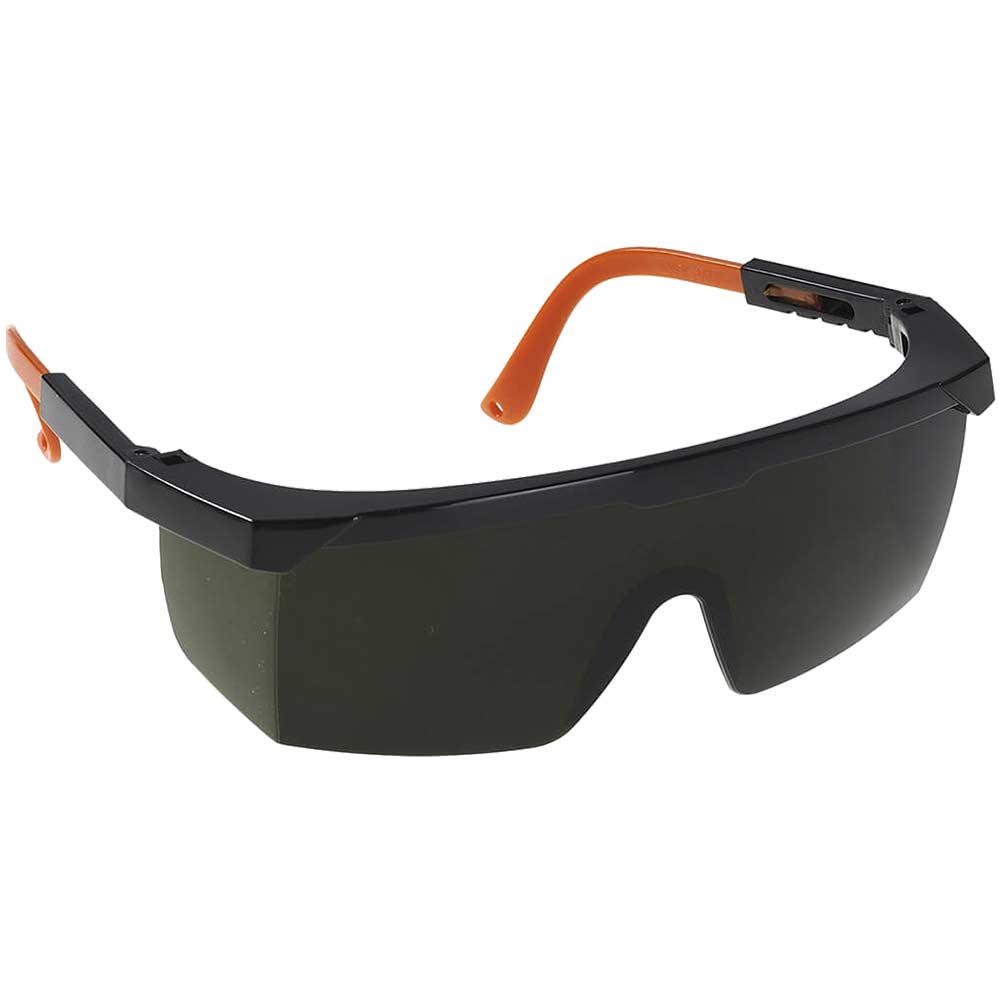Portwest Shade 5 Welding Safety Glasses Black Bottle Green