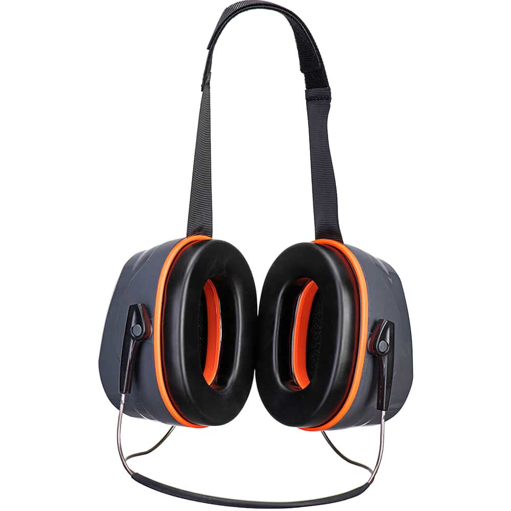 Portwest HV Extreme Neckband Ear Defenders Grey / Orange