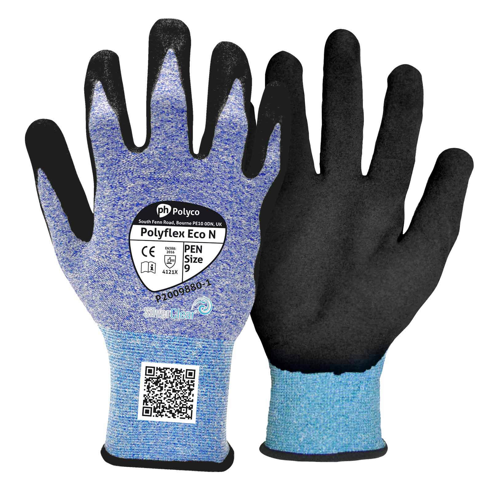 Image of Polyco PEN Polyflex ECO N Durable Nitrile Coated Gloves L