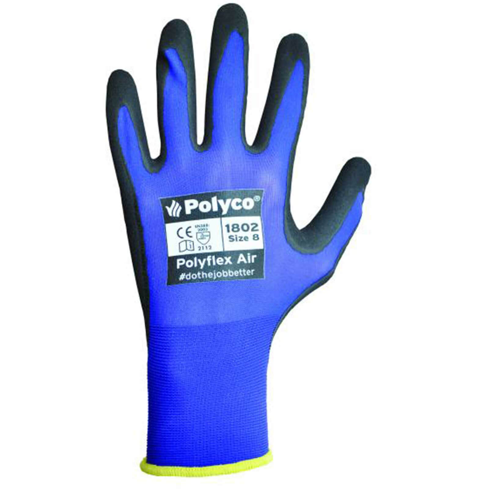 Image of Polyco Polyflex Ultra Lightweight Air Gloves Black / Blue L