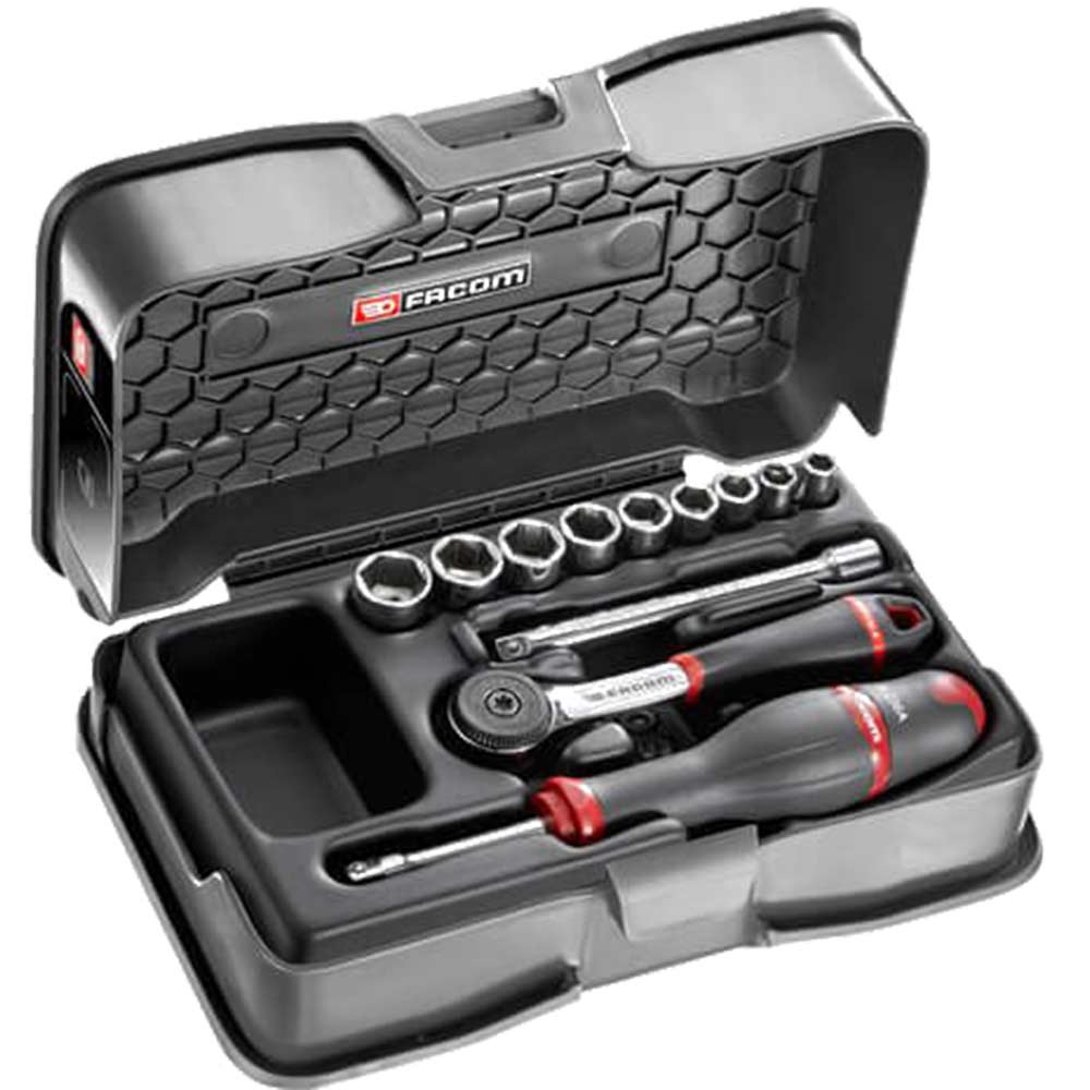 Facom R.161-1P6 12 Piece 1/4" Drive Hexagon Socket Set