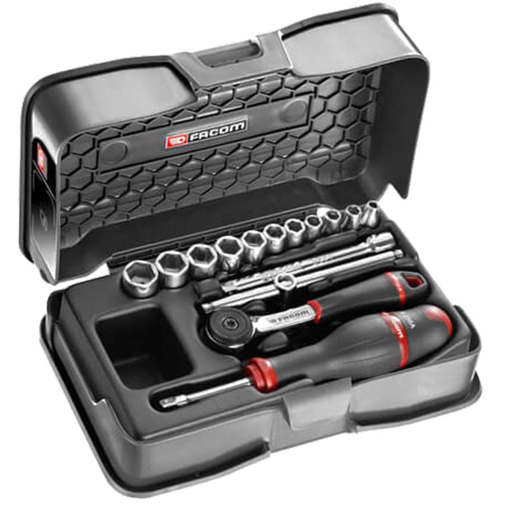 Facom R.161-2P6 15 Piece 1/4" Drive Hexagon Socket Set