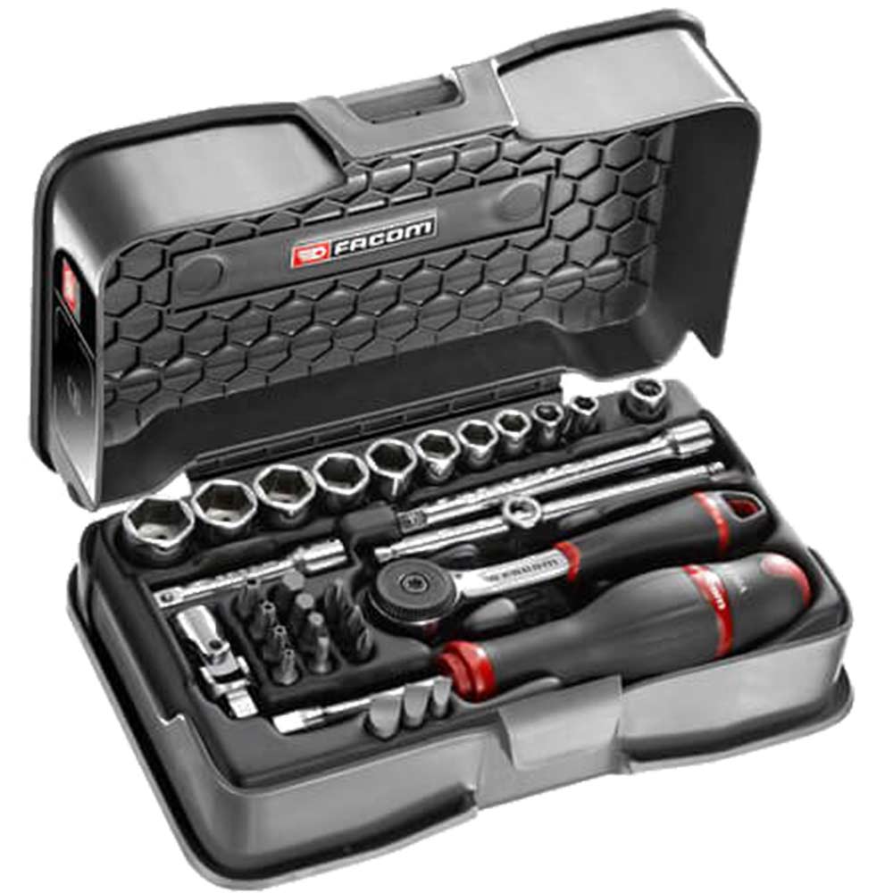 Facom R.161-5P6 31 Piece 1/4" Drive Hexagon Socket Set
