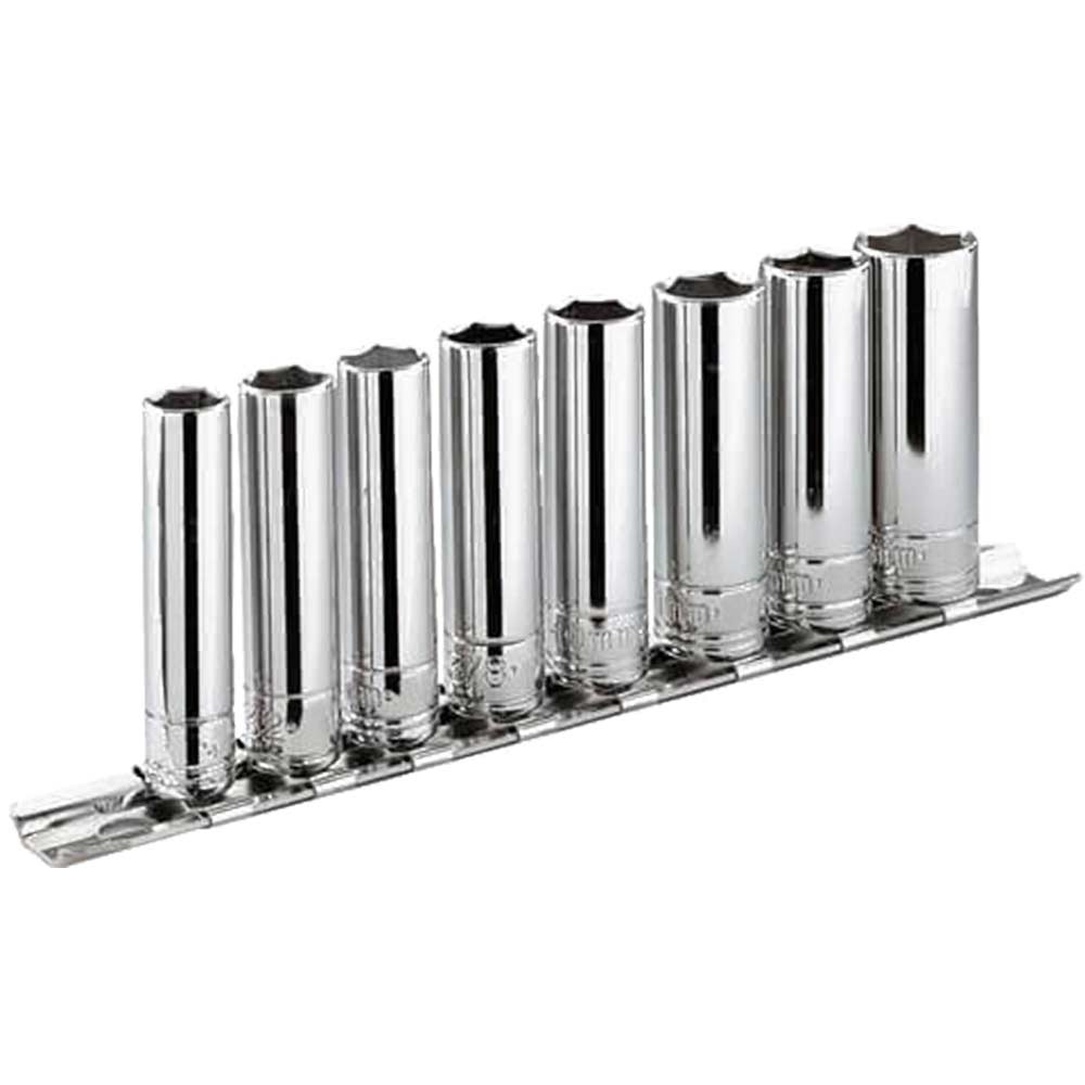 Image of Facom RB.40AU 1/4" Drive 10 Piece 12 Point Socket Set On Rail 1/4"