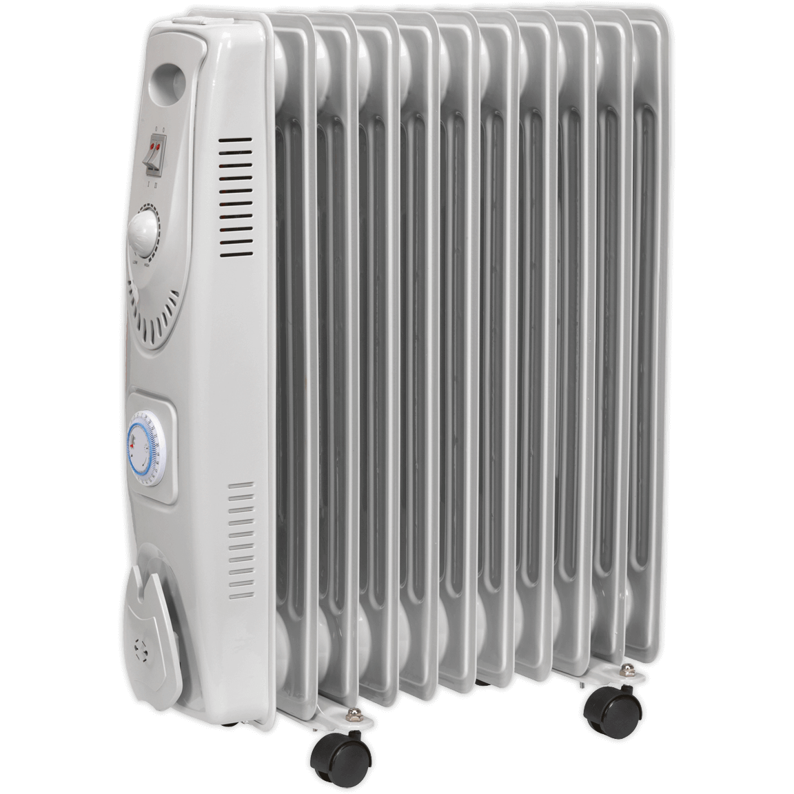 Sealey RD2500T Oil Filled Radiator with Thermostat and Timer 240v