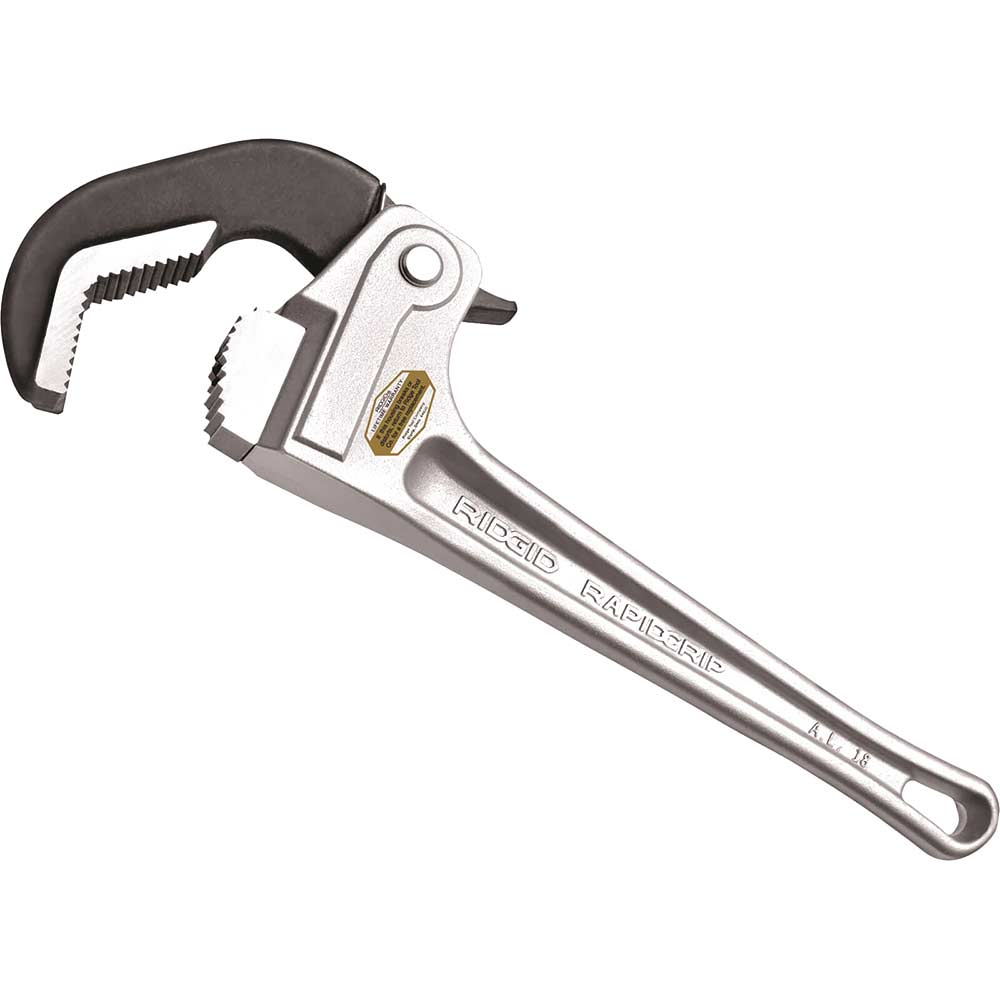 Image of Ridgid Rapid Grip Aluminium Pipe Wrench 450mm