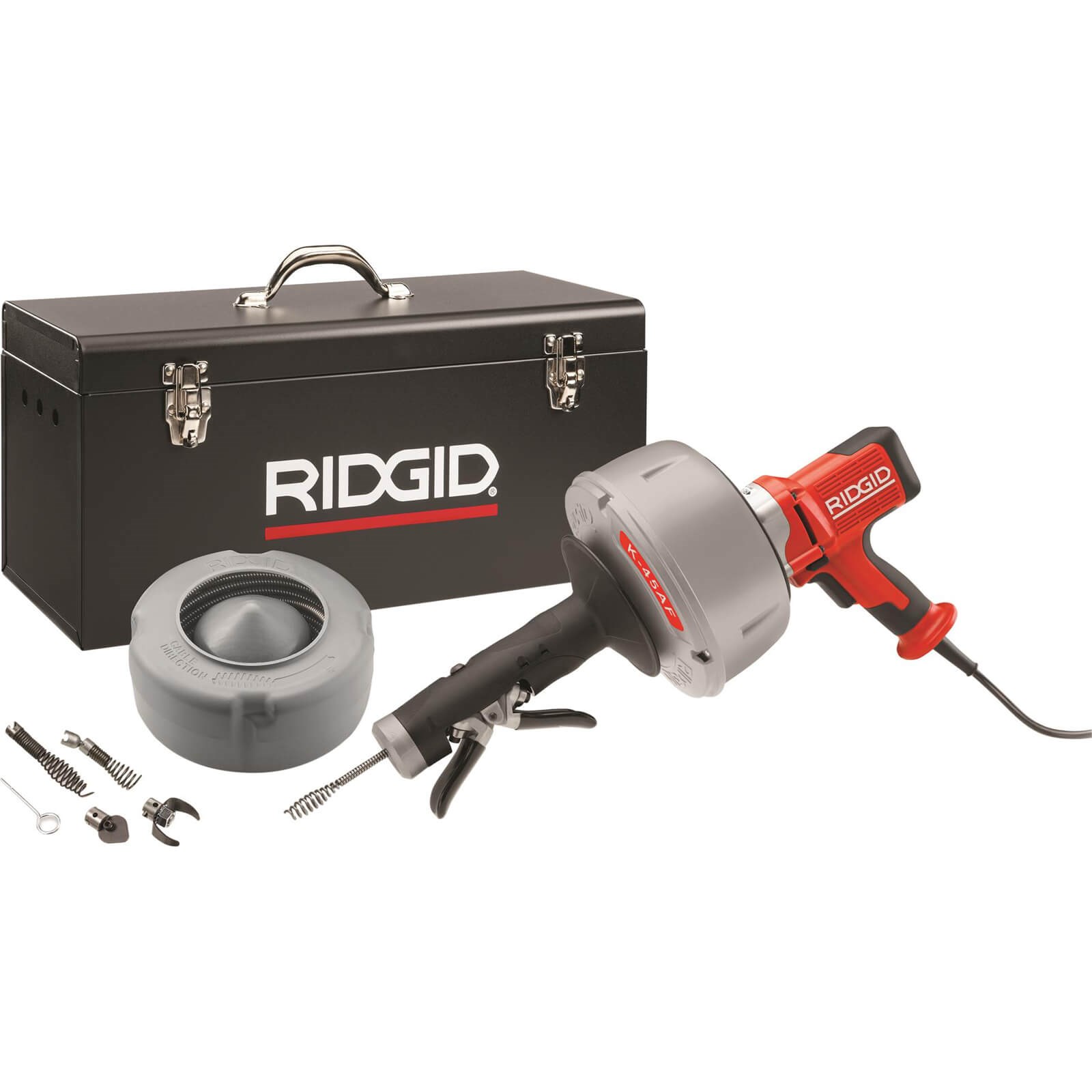 Ridgid K45 Variable Speed Drain Cleaning Gun and Accessory Set | Drain &  Pipe Augers & Snakes