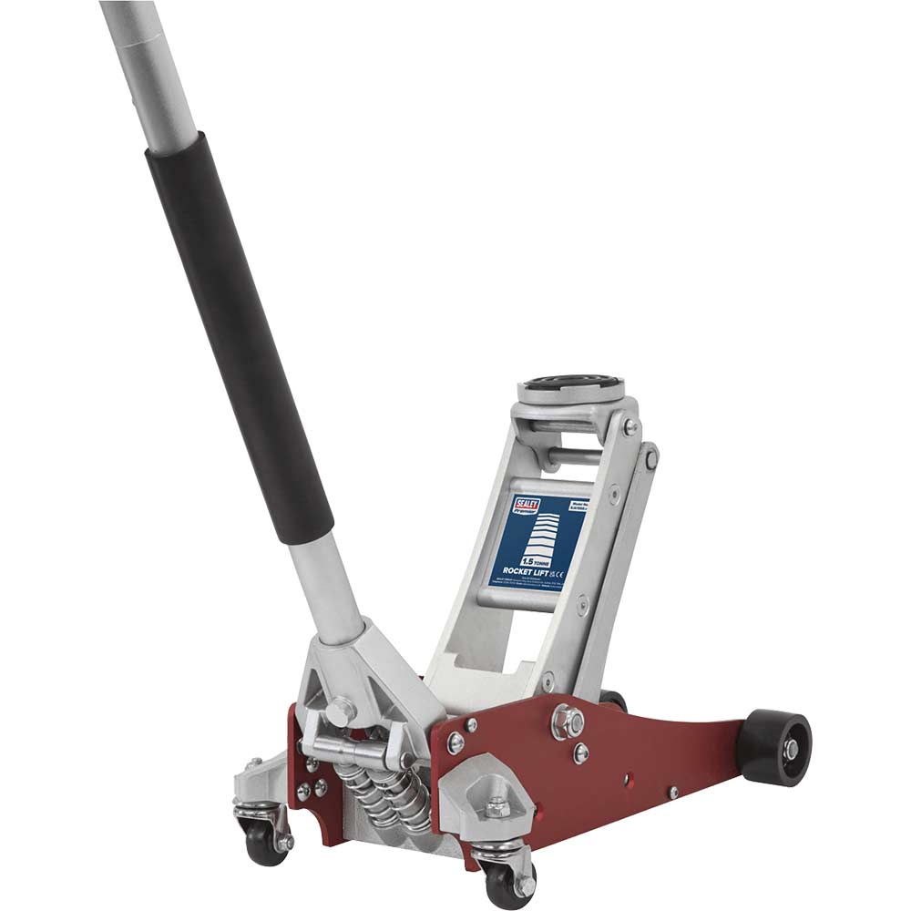 Sealey Low Entry Aluminium Rocket Lift Trolley Jack 1.5 Tonne