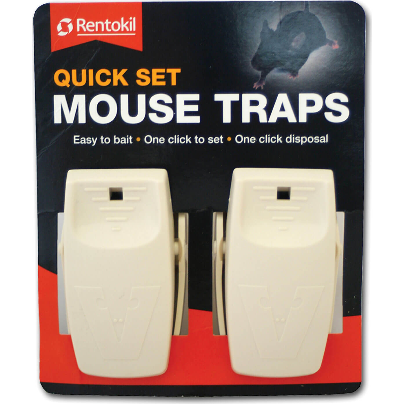 Image of Rentokil Quick Set Mouse Traps Pack of 2