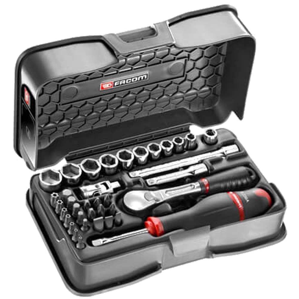 Facom RL.161-6P6 37 Piece 1/4" Drive Hexagon Socket Set