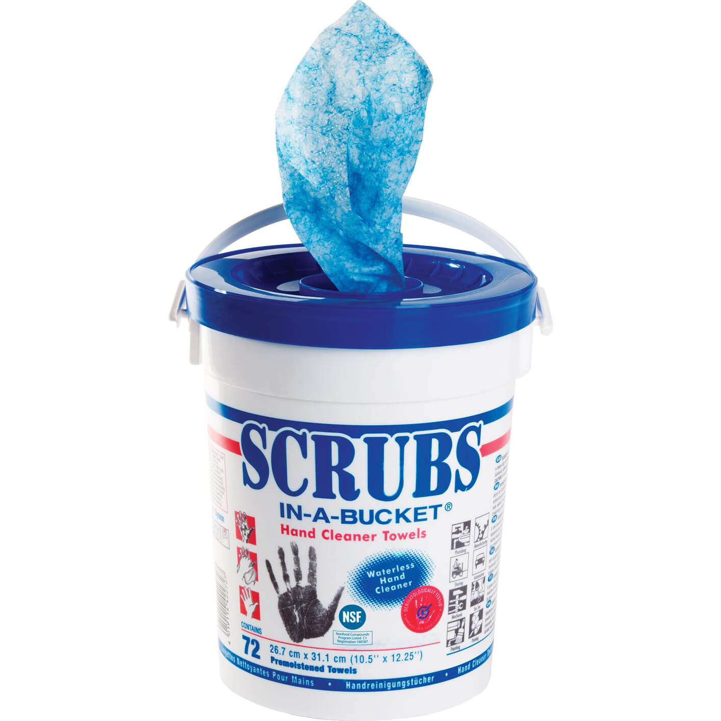 Image of Rocol NSF Scrubs in a Bucket Hand Wipes Pack of 72
