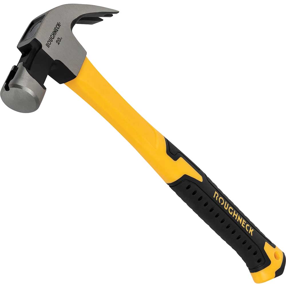 Roughneck Fibreglass Shaft Curved Claw Hammer 570g