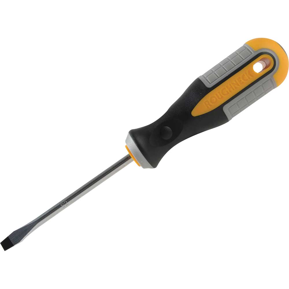 Roughneck Magnetic Flared Slotted Screwdriver 6mm 100mm