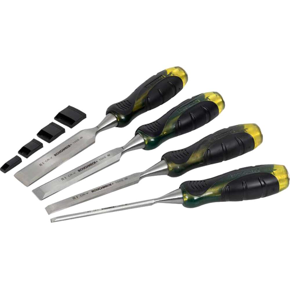 Image of Roughneck 4 Piece Professional Bevel Edge Wood Chisel Set