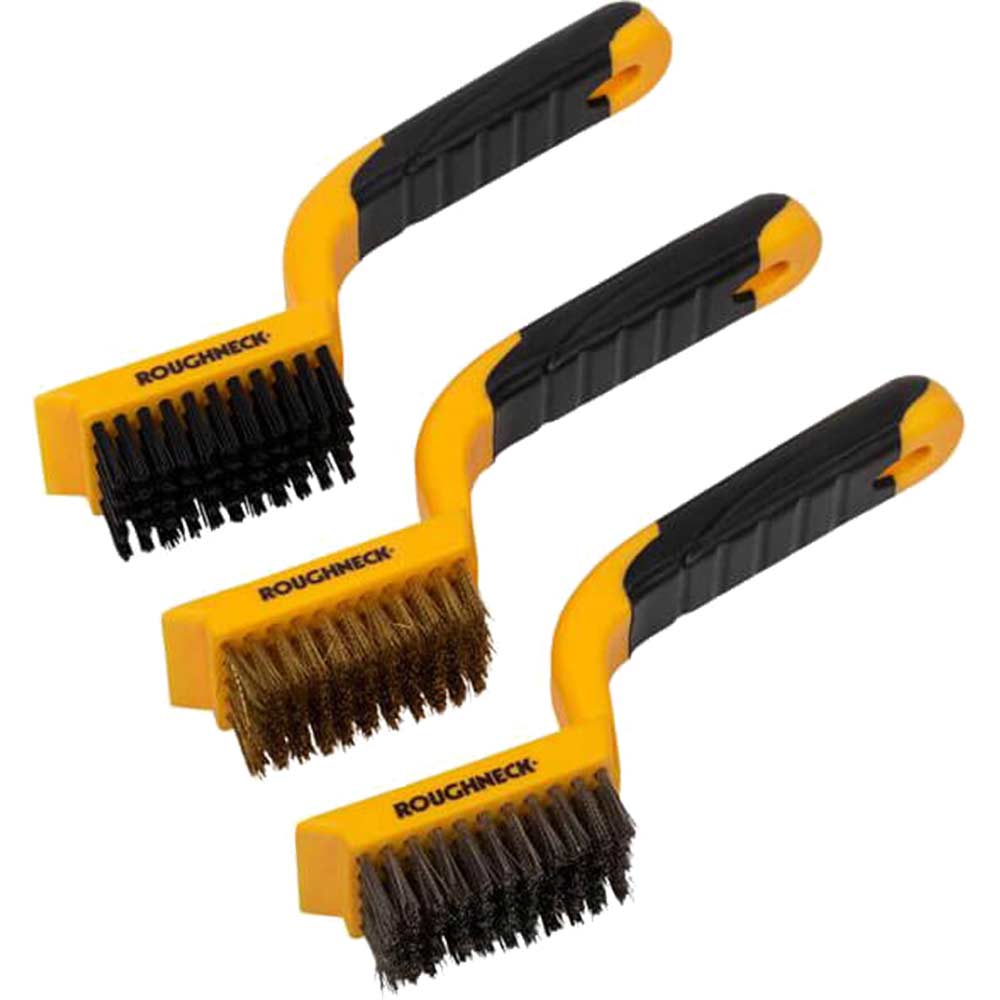 Image of Roughneck 3 Piece Soft Grip Wide Hand Brush Set