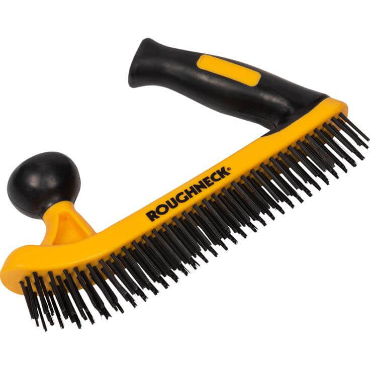 Image of Roughneck Two Handed Soft Grip Wire Brush 5 Rows