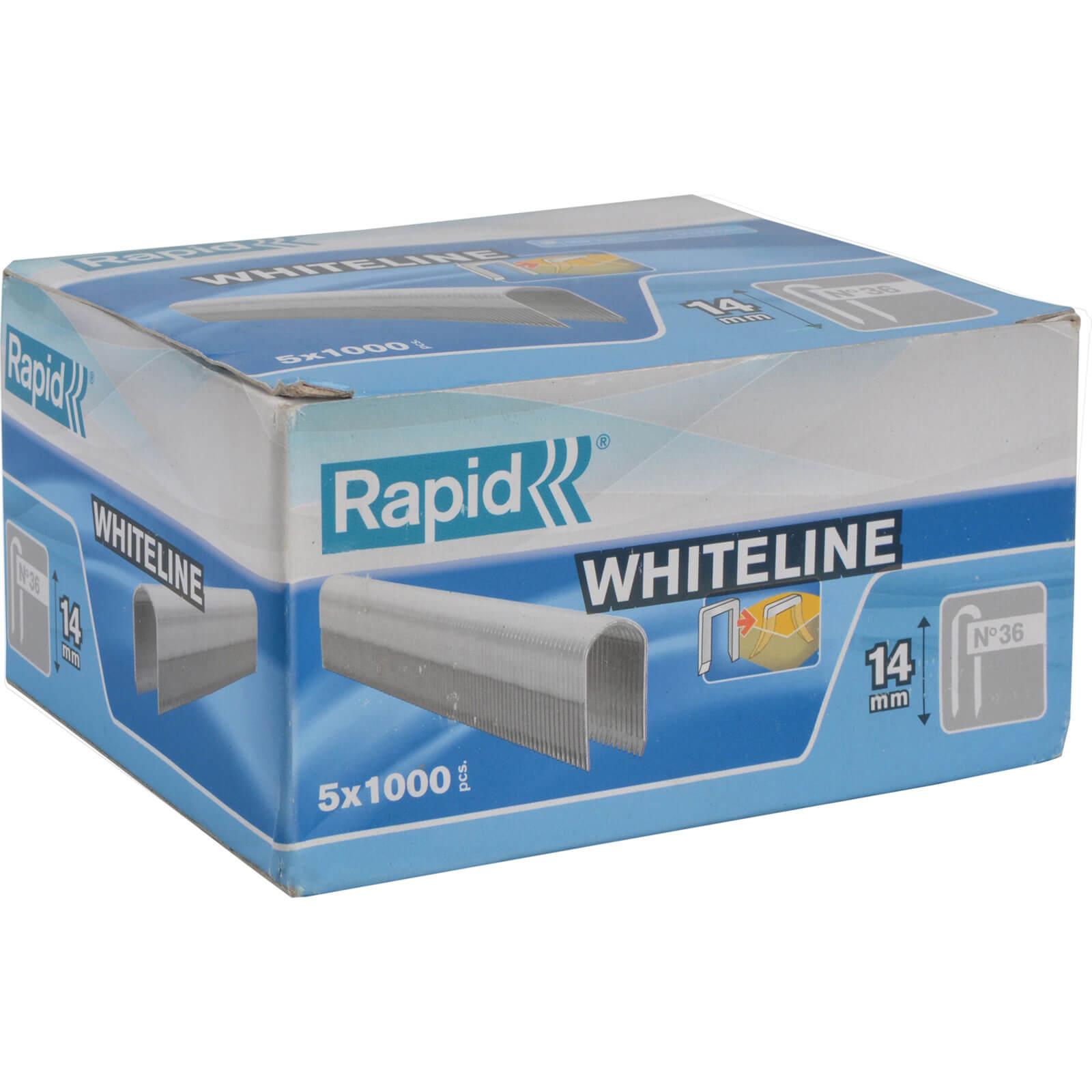 Image of Rapid 28 White Staples 14mm Pack of 5000