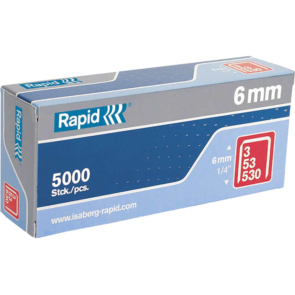 Rapid Type 53 Galvanised Staples 6mm Pack of 5000