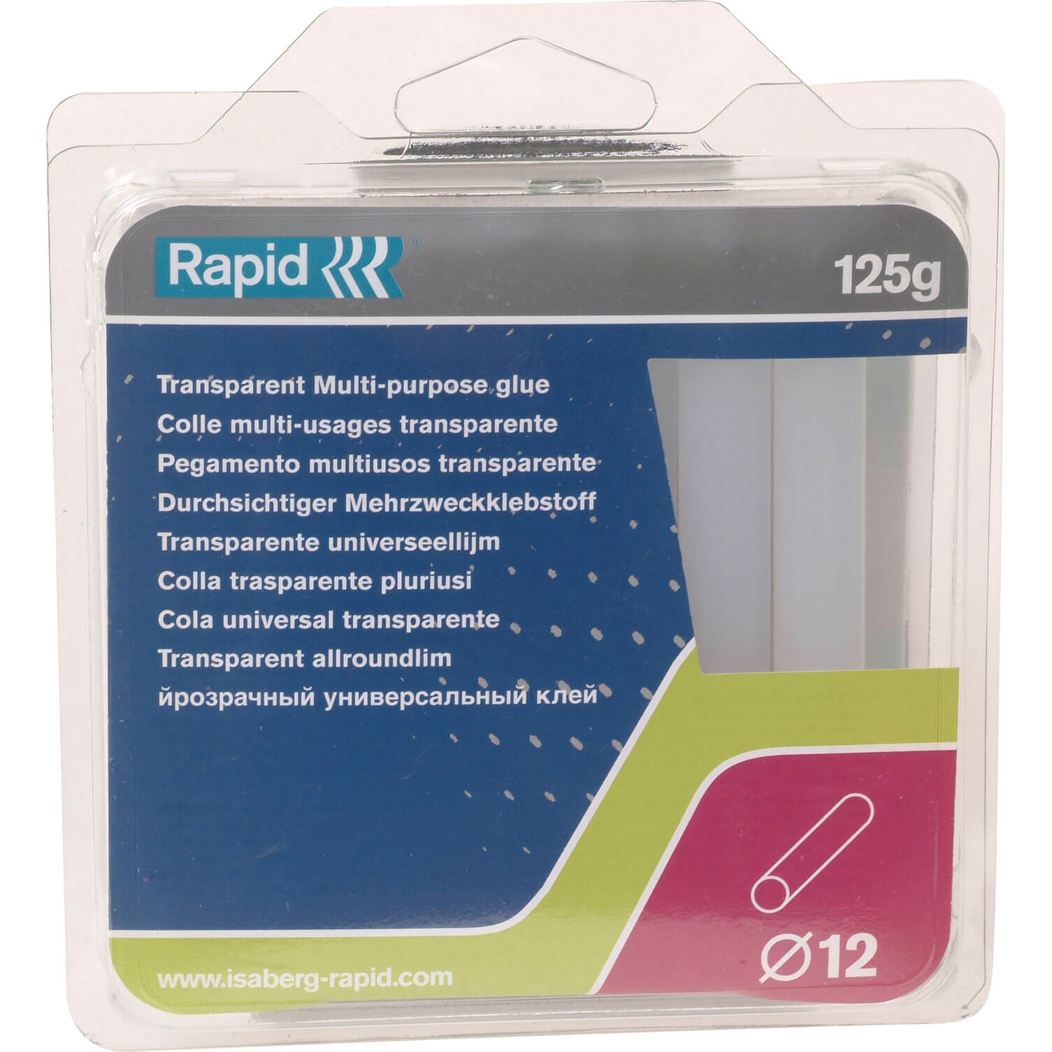 Image of Rapid Multi Purpose White Glue Sticks 12mm 94mm Pack of 13
