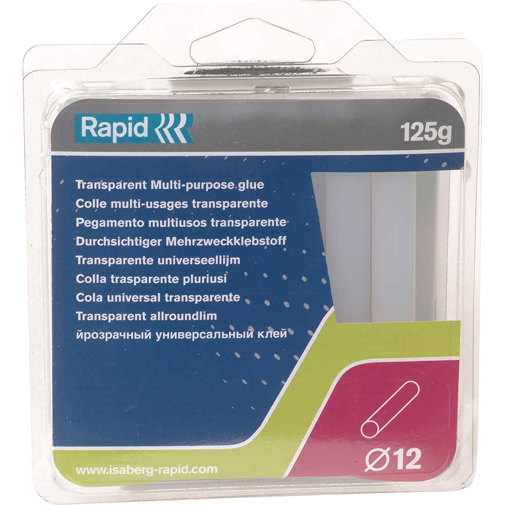 Image of Rapid Multi Purpose White Glue Sticks 12mm 94mm Pack of 13