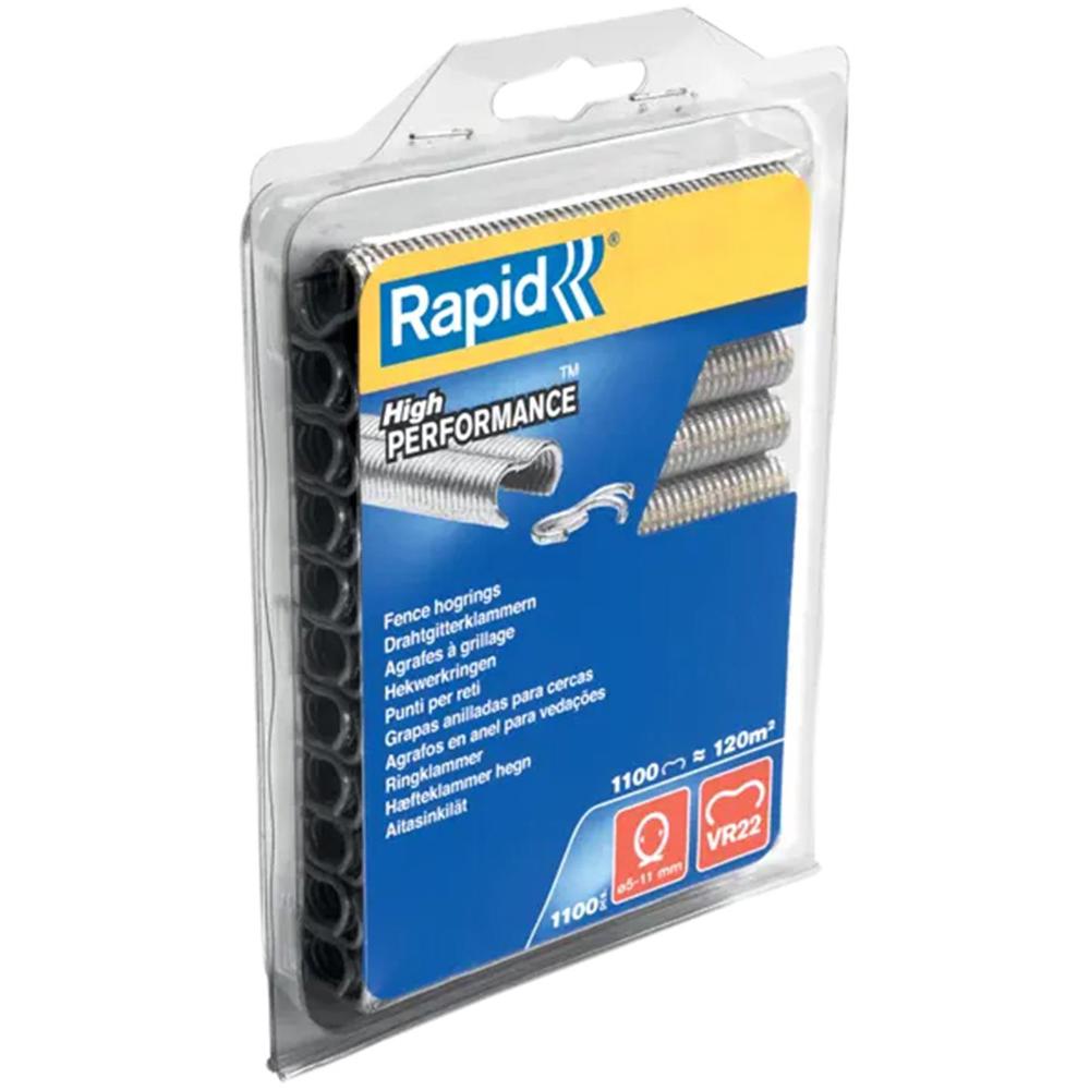 Rapid VR22 Fence Hog Rings Galvanised Pack of 1100