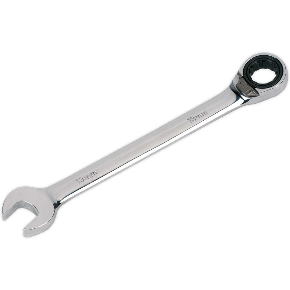 Sealey Reversible Ratchet Combination Spanner 13mm in UK Specification