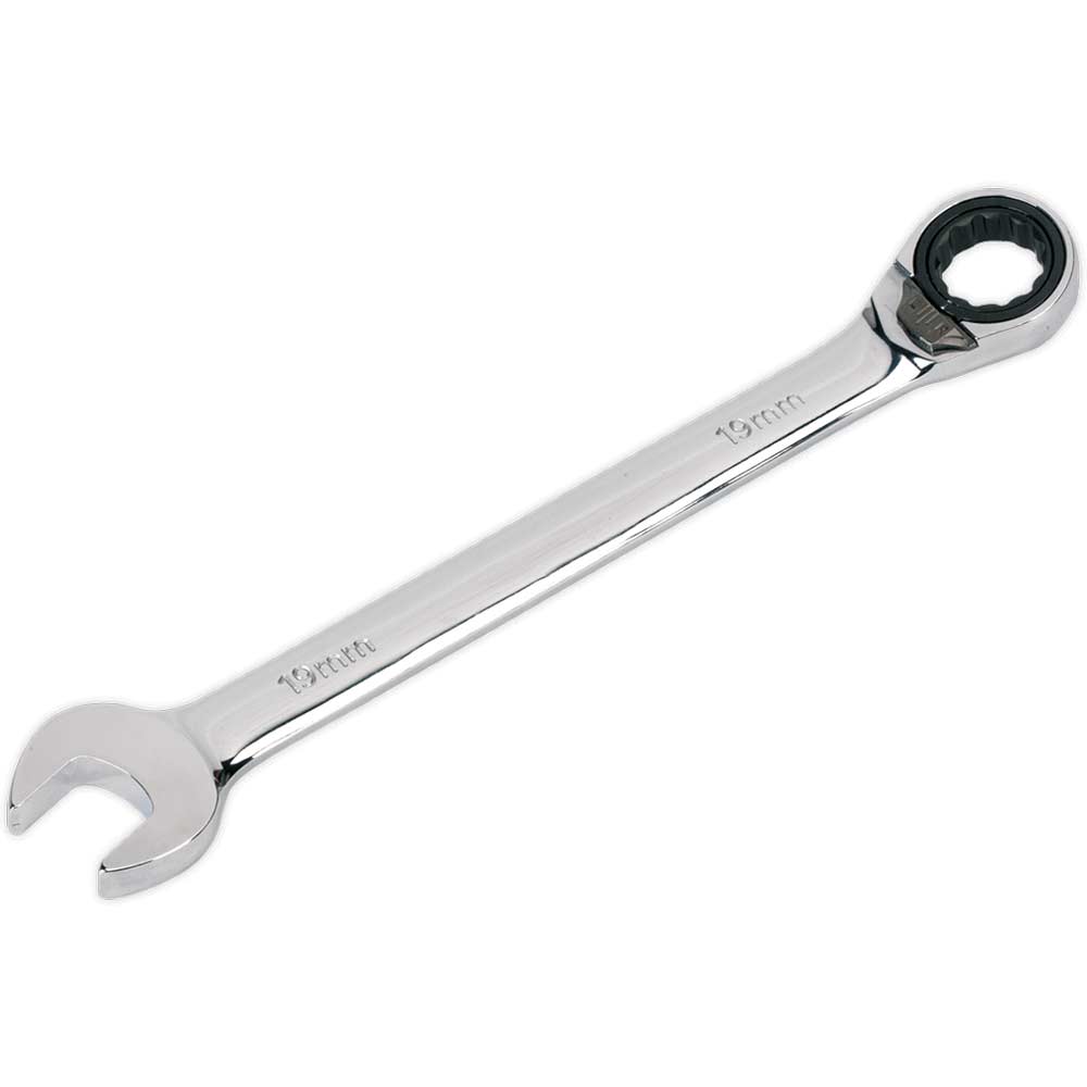 Sealey Reversible Ratchet Combination Spanner 19mm