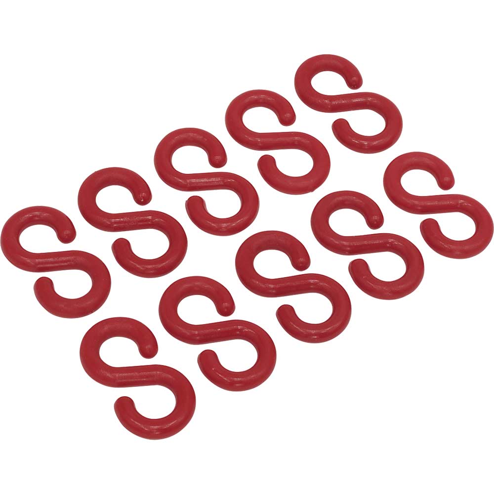 Image of Sealey 10 Piece Plastic Chain S Hook Set