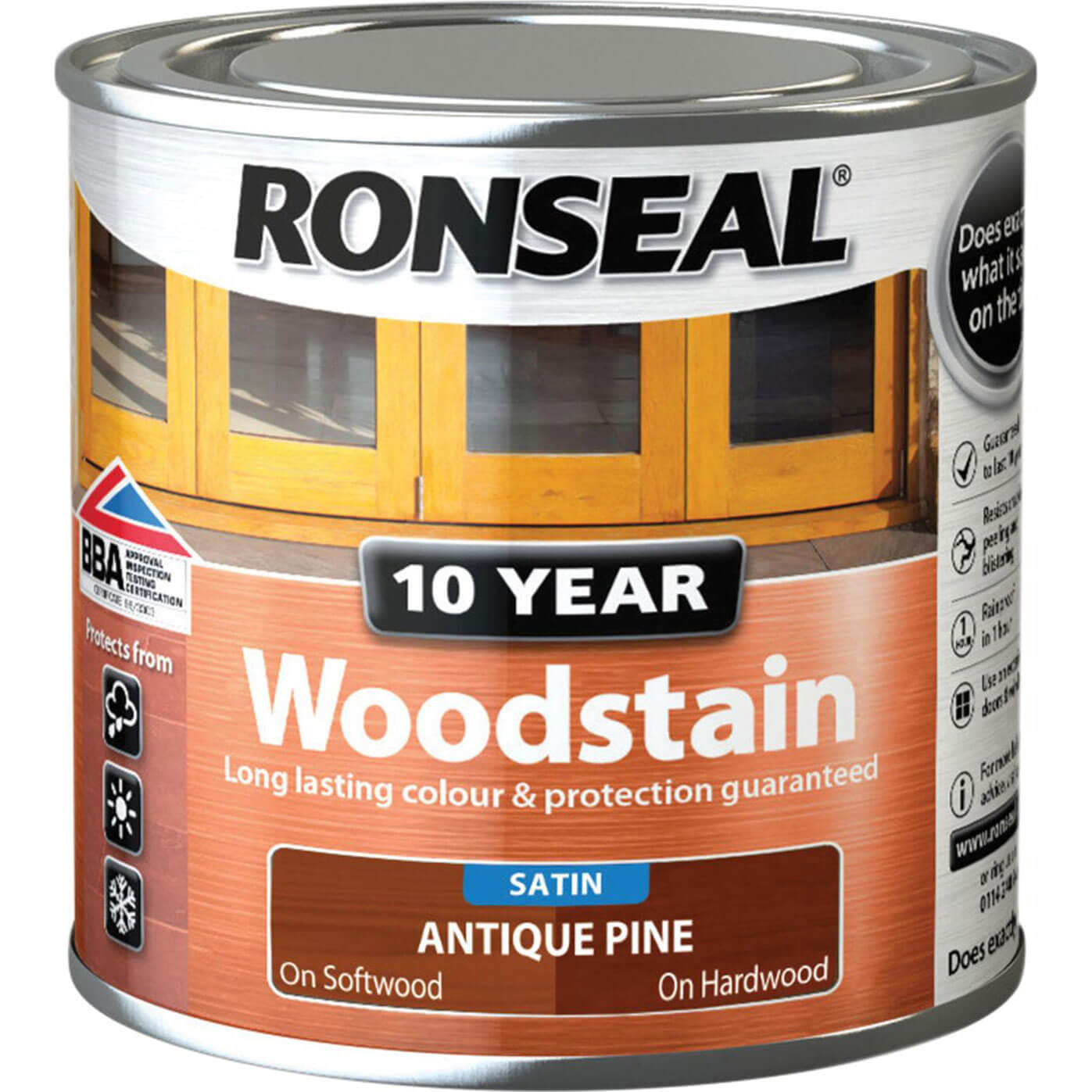 Image of Ronseal 10 Year Wood Stain Antique Pine 250ml