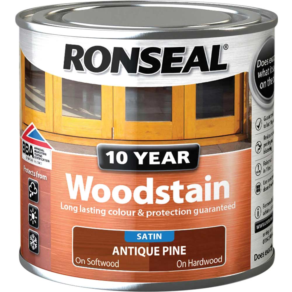 Image of Ronseal 10 Year Wood Stain Antique Pine 250ml