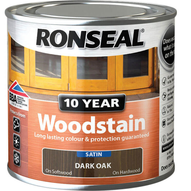 Image of Ronseal 10 Year Wood Stain Dark Oak 250ml