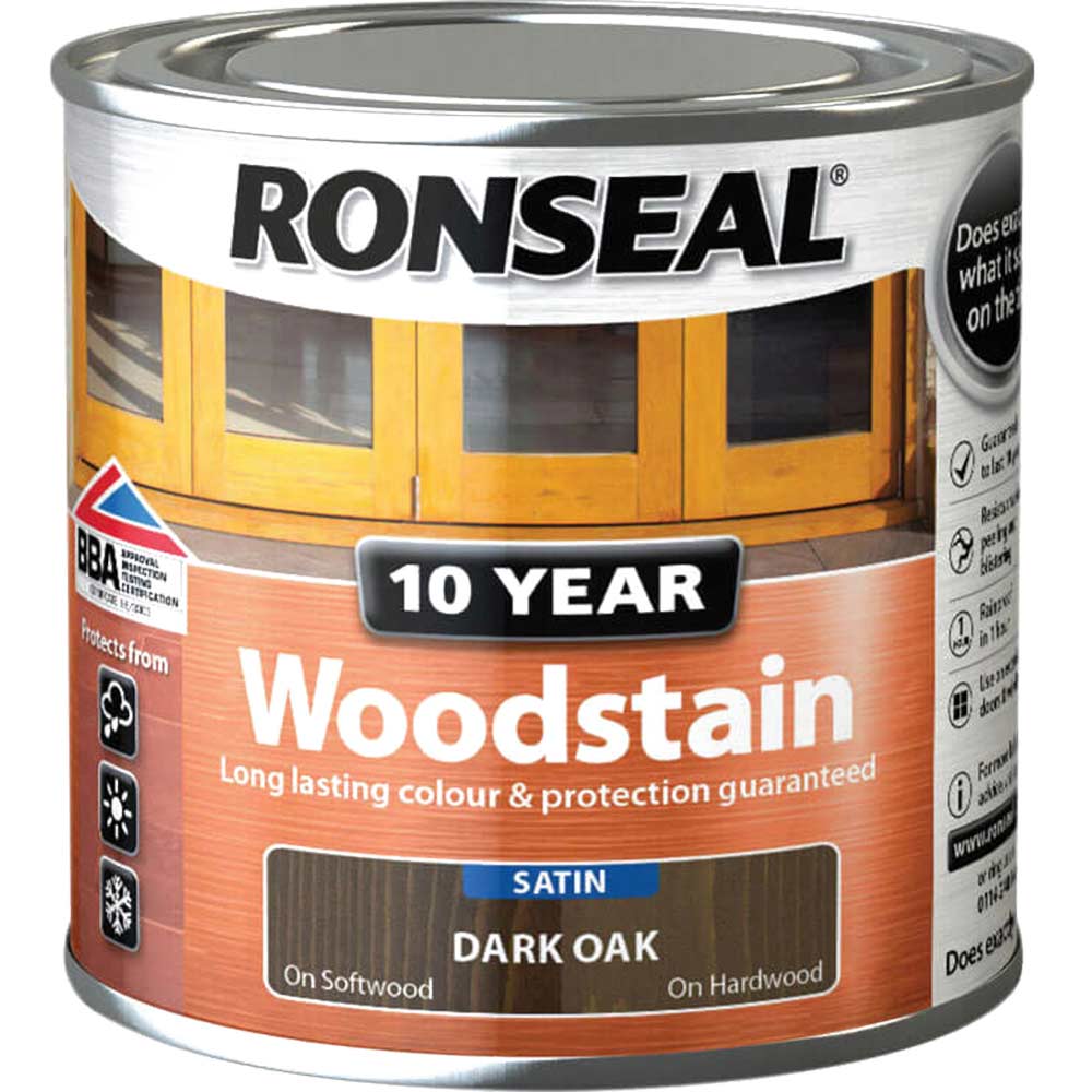 Image of Ronseal 10 Year Wood Stain Dark Oak 250ml