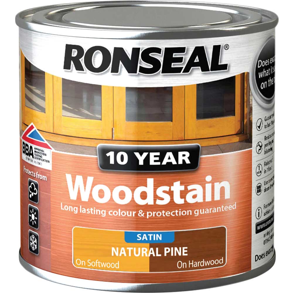 Image of Ronseal 10 Year Wood Stain Natural Pine 250ml