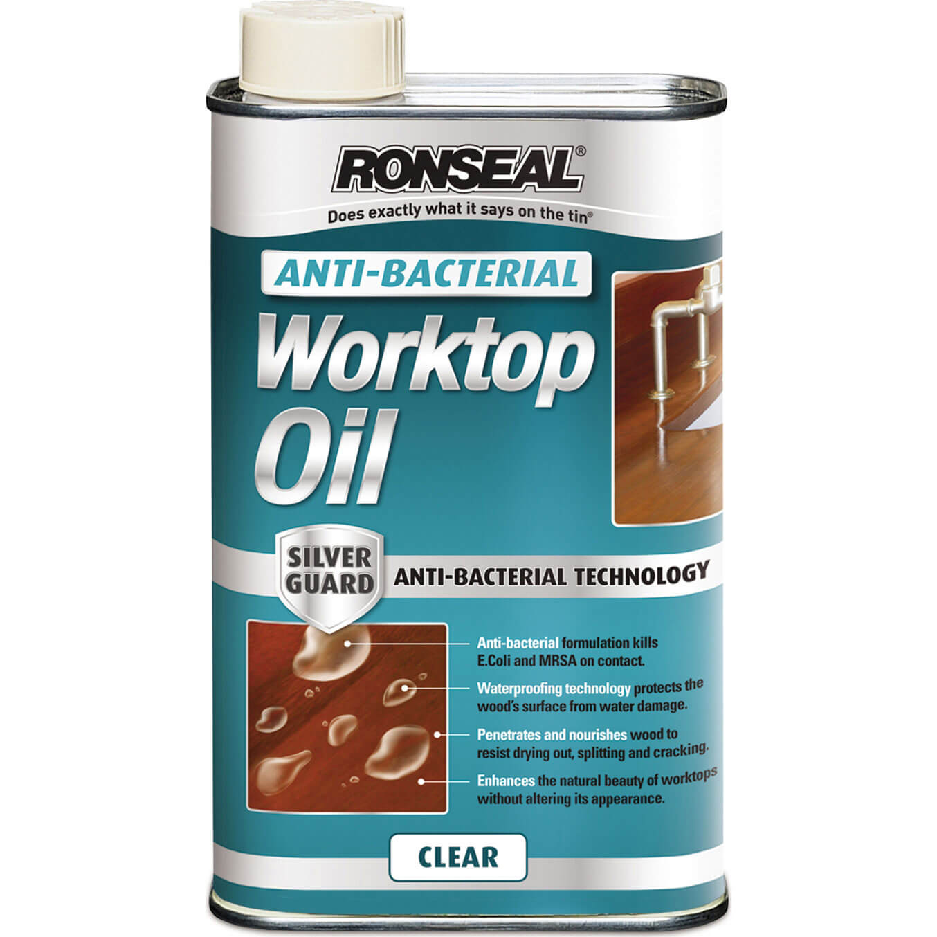 Image of Ronseal Anti Bacterial Worktop Oil 1l